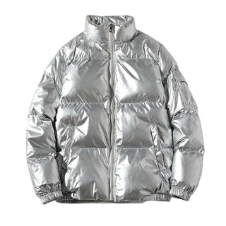 Herren Stehkragen Daunenjacke | Kordelzug