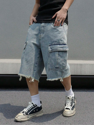 UrbanFlex Herren Weitbein-Jeans-Shorts