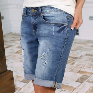 Sommer Herren Loch Jeans Shorts von StilEvo