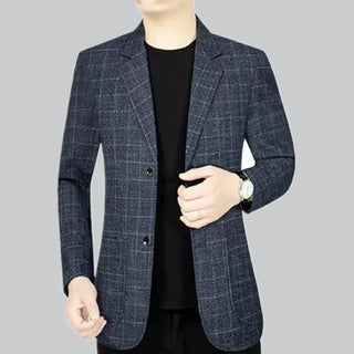 Herren Business Karierter Blazer Jacke | Slim Fit
