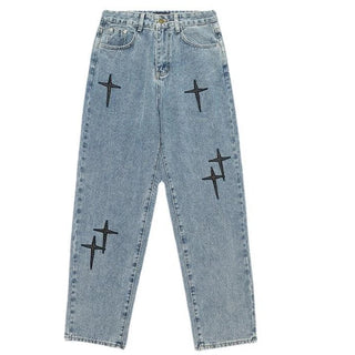 Baggy Jeans mit Aufdruck für Herren | Trendig