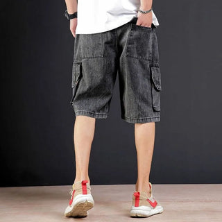 Herren Baggy Cargo Kurz Hose | mit Kordelzug