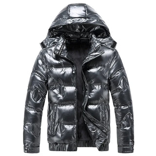 Herren Streetwear Winter Daunen-Jacke | Kapuzen