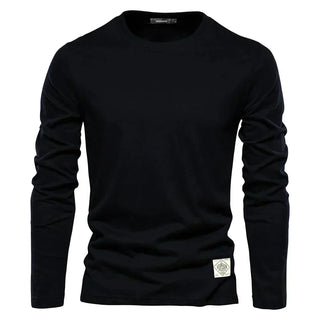 Herren Langarmshirt mit Rundhalsausschnitt | Klassisch