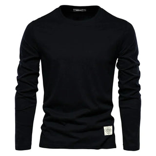 Herren Langarmshirt mit Rundhalsausschnitt | Klassisch