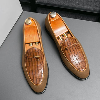 Herren Loafers mit Tiermuster | Braun und Schwarz