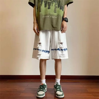 Herren Zerrissene Kurze Hosen | Baggy Passform
