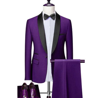 Klassischer Slim Fit Hochzeitsgastanzug für Herren | Dreiteilig