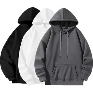 Unisex Unifarbener Kapuzenpullover | Winter