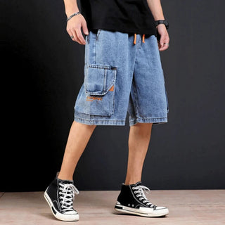 Herren Baggy Cargo Kurz Hose | mit Kordelzug