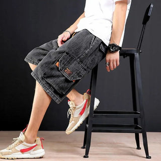 Herren Baggy Cargo Kurz Hose | mit Kordelzug