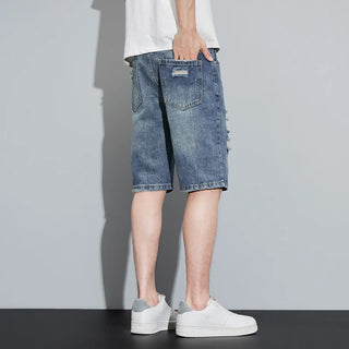 RebelWear Herren Denim Shorts