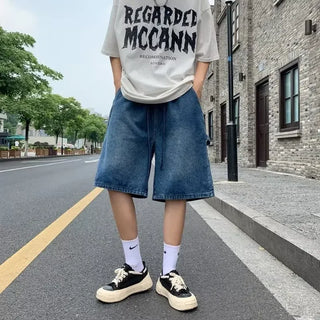Herren Cargo- Kurze Hosen mit Weitem Bein | Stilvoll