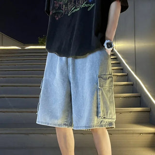 TrendVibe Loose Fit Denim Shorts