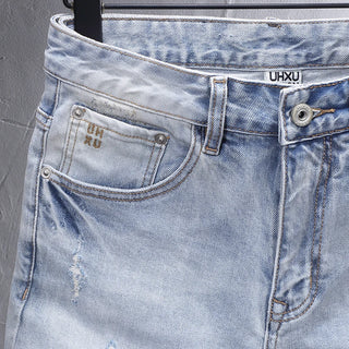 Herren Jahrgang Sommer Kurz Hose | Hellblau