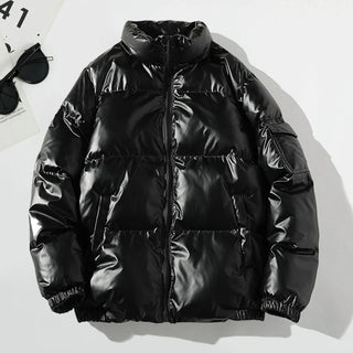 Herren Stehkragen Daunenjacke | Kordelzug