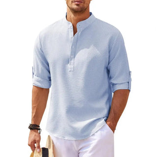 Herren Stehkragenhemd | Sommer