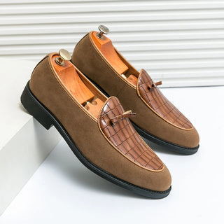 Herren Loafers mit Tiermuster | Braun und Schwarz