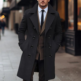 Warmer Herren Trenchcoat | Zweireihig