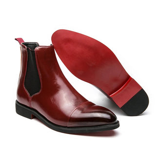 Knöchelhohe Herrenstiefel mit Kappenkappe | Slip-on