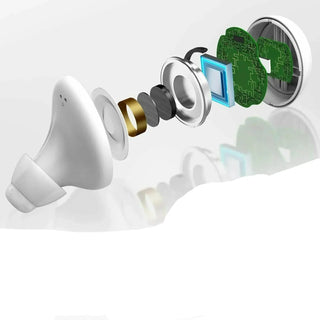 Weiß Wiederaufladbare Bluetooth-Hörgeräte
