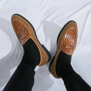 Herren Loafers mit Tiermuster | Braun und Schwarz
