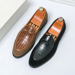Herren Loafers mit Tiermuster | Braun und Schwarz