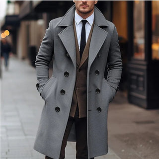 Warmer Herren Trenchcoat | Zweireihig