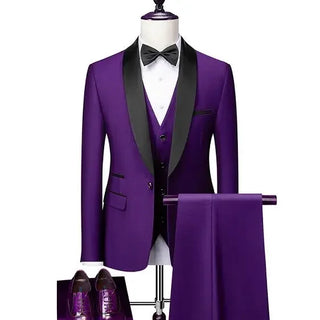 Klassischer Slim Fit Hochzeitsgastanzug für Herren | Dreiteilig