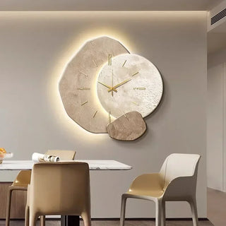 Moderne Abstrakte Wanduhr im Mond-Stil
