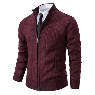 Stylische Langarm-Strickjacke für Herren | Gestrickt