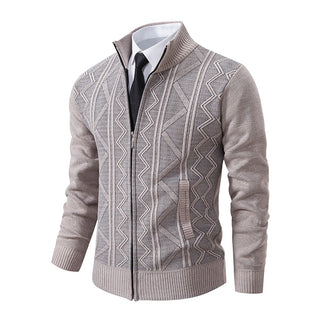 Stylische Langarm-Strickjacke für Herren | Gestrickt