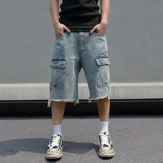UrbanFlex Herren Weitbein-Jeans-Shorts