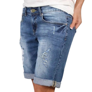 Sommer Herren Loch Jeans Shorts von StilEvo