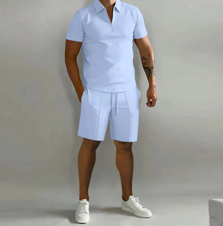 Herren Zweiteiler Casual Sommer Set | Polo und Kurze