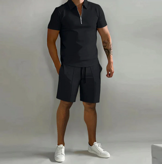 Herren Zweiteiler Casual Sommer Set | Polo und Kurze
