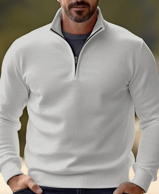 Stylebewusst - Bequemer Pullover mit viertel Reißverschluss für Männer