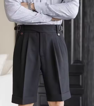 Herren Kurze Hosen mit Hoher Taille | Business-Lässig