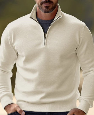 Stylebewusst - Bequemer Pullover mit viertel Reißverschluss für Männer