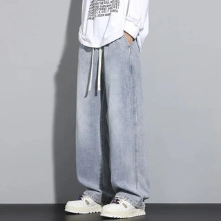 Weite Baggy Jeans in Rauchgrau für Herren | Stilvoll