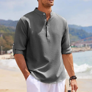 Herren Stehkragenhemd | Sommer