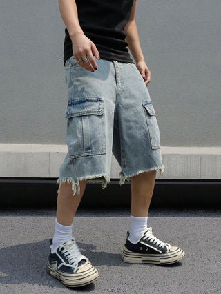 UrbanFlex Herren Weitbein-Jeans-Shorts