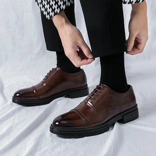 Luxus Oxford Elegante Schuhe für Herren | Braun und Schwarz