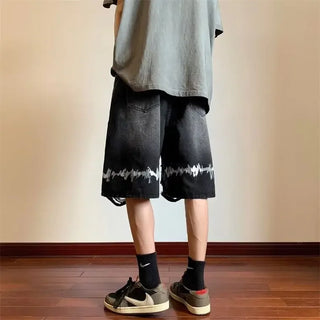 Herren Zerrissene Kurze Hosen | Baggy Passform