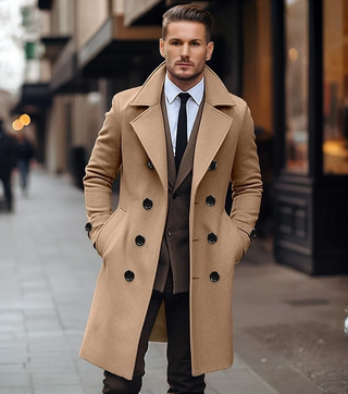 Warmer Herren Trenchcoat | Zweireihig