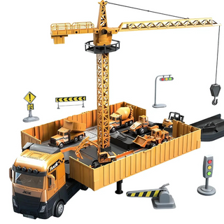 Kinder Bau-LKW und Kran Spielzeug Set