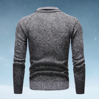Warmer Herrenpullover Mit Halbem Reißverschluss | Rollkragen