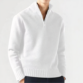 Herren Strickpullover Mit Halbem Reißverschluss | Warm