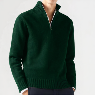 Herren Strickpullover Mit Halbem Reißverschluss | Warm