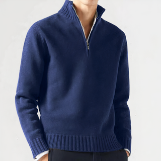 Herren Strickpullover Mit Halbem Reißverschluss | Warm